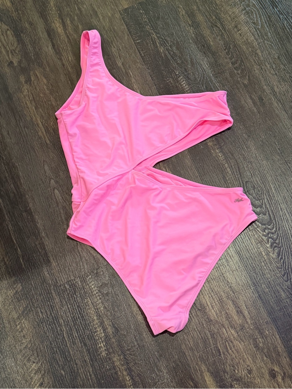 Heat Hot Pink Cutout One Shoulder One Piece Swimsuit XL Y2K